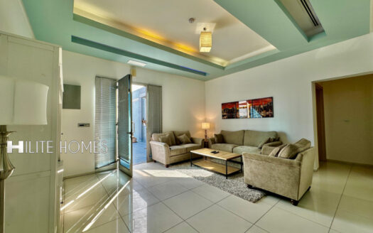 Rooftop 2-bedroom furnished apartment with Terrace for rent in salwa